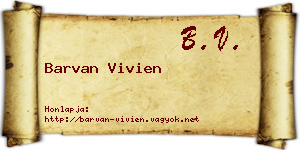 Barvan Vivien névjegykártya